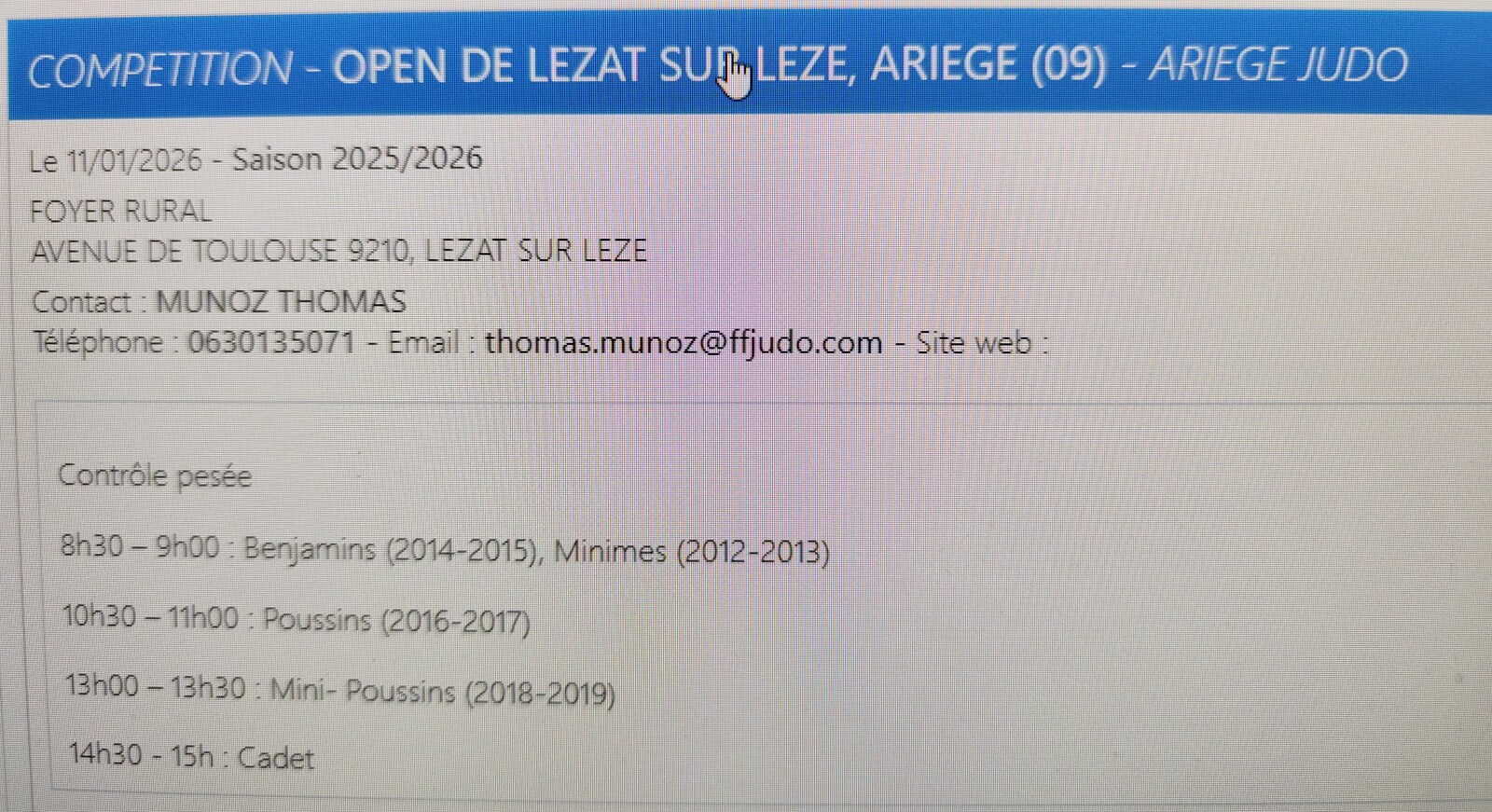 Open de Lézat