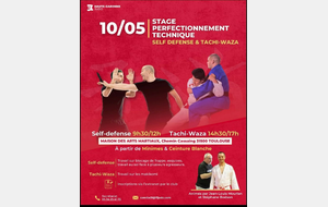 Stage perfectionnement technique Self défense et Tachi-Waza